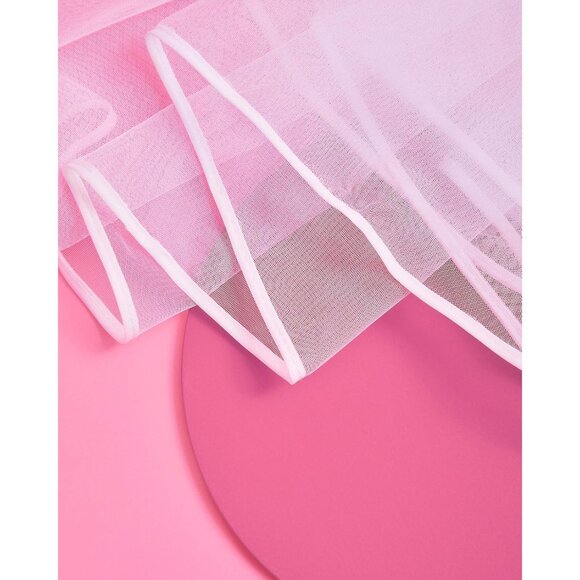 Women's White Silk Bridal Veil For Bachelorette Party Decorations Bridal Shower - Picture 6 of 8